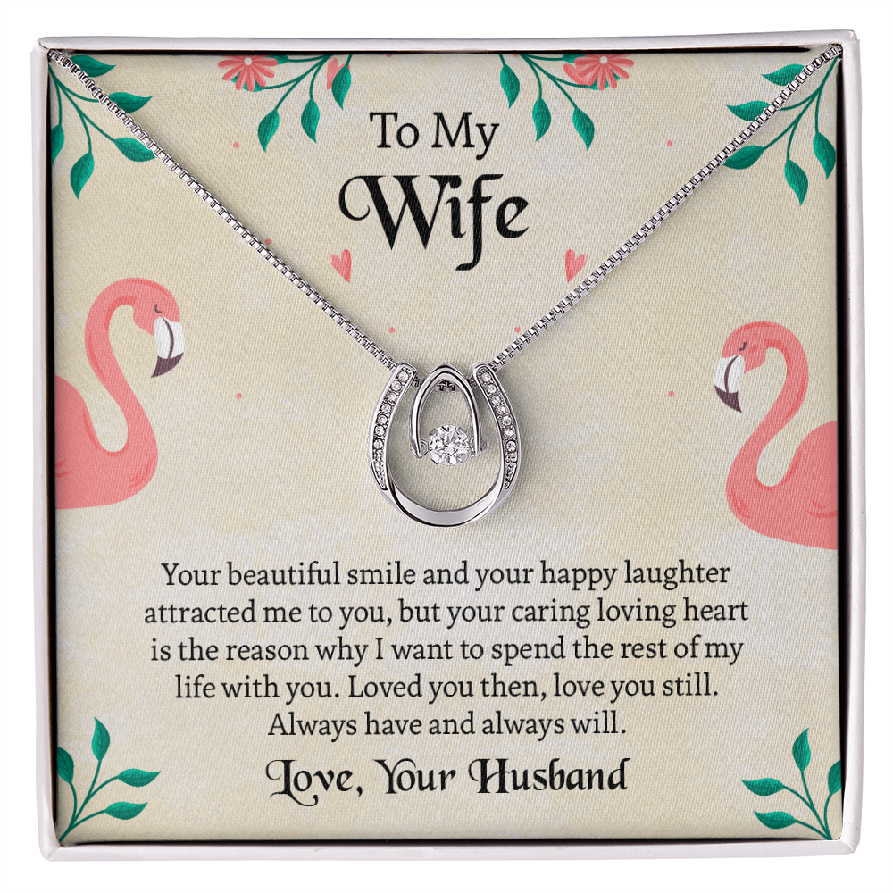 To My Wife Lucky In Love Necklace, Wife Jewelry, Anniversary Gift for Wife, Wife Birthday Gift, Necklace for Wife