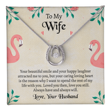 To My Wife Lucky In Love Necklace, Wife Jewelry, Anniversary Gift for Wife, Wife Birthday Gift, Necklace for Wife