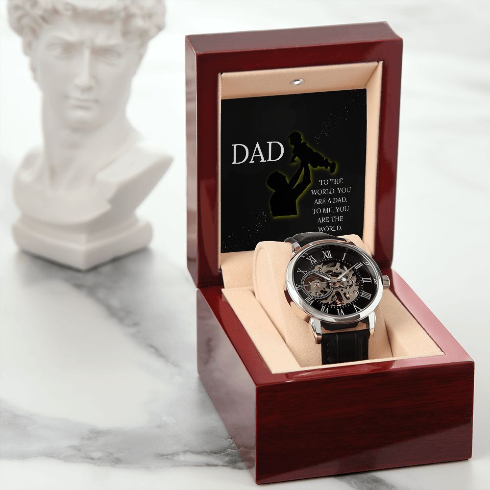 UNIDAZE Dad Openwork Watch Message Card, You Are The Word To Me, Father's Day Gift For Dad, Birthday Gift From Daughter Son ShineOn Fulfillment PB24-WOOD PT-4320 USER-188348 W30044