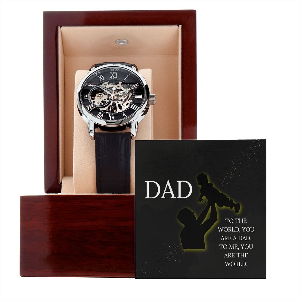 UNIDAZE Dad Openwork Watch Message Card, You Are The Word To Me, Father's Day Gift For Dad, Birthday Gift From Daughter Son ShineOn Fulfillment PB24-WOOD PT-4320 USER-188348 W30044