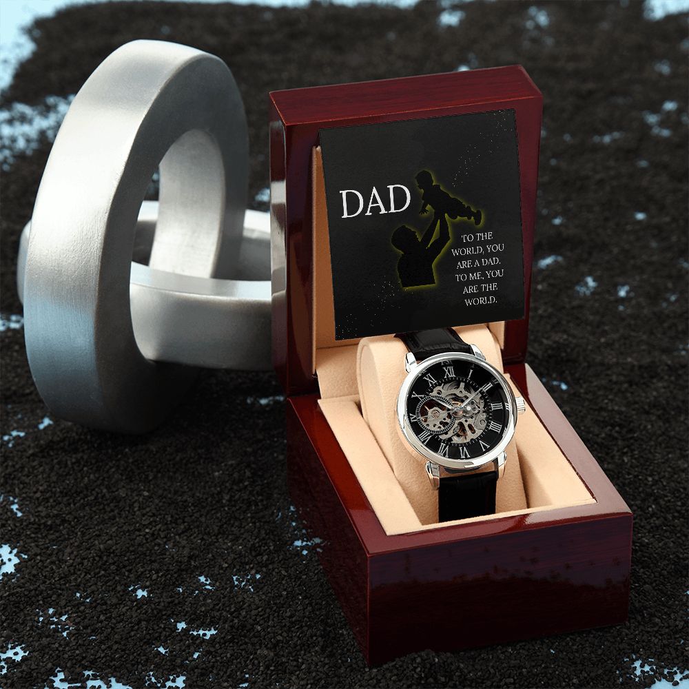 UNIDAZE Dad Openwork Watch Message Card, You Are The Word To Me, Father's Day Gift For Dad, Birthday Gift From Daughter Son ShineOn Fulfillment PB24-WOOD PT-4320 USER-188348 W30044