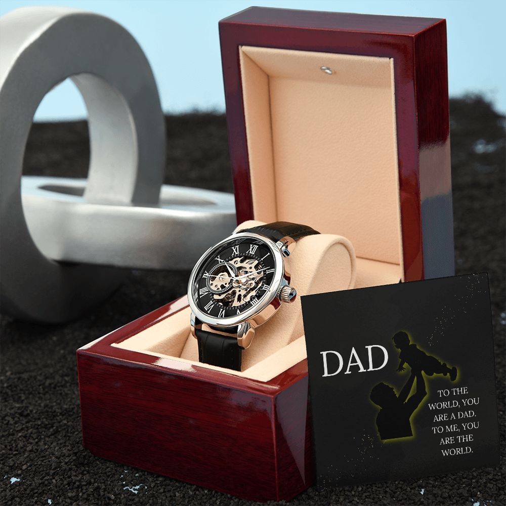 UNIDAZE Dad Openwork Watch Message Card, You Are The Word To Me, Father's Day Gift For Dad, Birthday Gift From Daughter Son ShineOn Fulfillment PB24-WOOD PT-4320 USER-188348 W30044