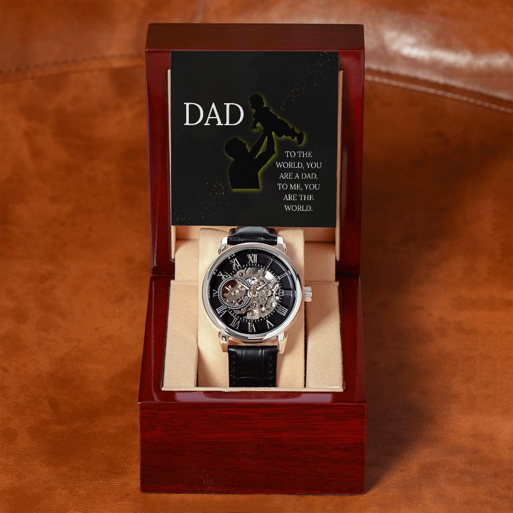 UNIDAZE Dad Openwork Watch Message Card, You Are The Word To Me, Father's Day Gift For Dad, Birthday Gift From Daughter Son ShineOn Fulfillment PB24-WOOD PT-4320 USER-188348 W30044