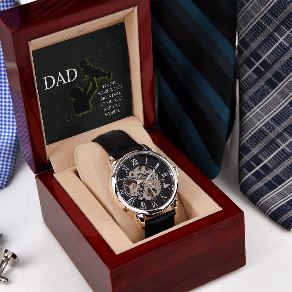 UNIDAZE Dad Openwork Watch Message Card, You Are The Word To Me, Father's Day Gift For Dad, Birthday Gift From Daughter Son ShineOn Fulfillment PB24-WOOD PT-4320 USER-188348 W30044