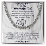 UNIDAZE To My Dad Cuban Link Necklace, Dad Necklace Gift, Dad Birthday Gift From Daughter Son, Father's Day Gifts, Sentimental Gift Dad, Christmas Gift For Dad ShineOn Fulfillment C30184T C30184TG lx-C30184 PB23-WOOD PT-4348 TNM-1 USER-188348