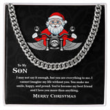 To My Son Cuban Link Chain Necklace, Christmas Gift, Necklace For Men, Gift For Son, Jewelry For Him, Son Necklace, Personalized Message Card