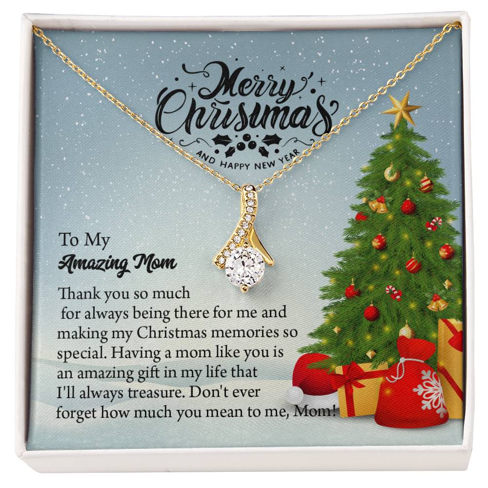 UNIDAZE To My Mom, Christmas Gift For Mom, Gift for Mom, Christmas Gift, Gift for her, Mom Gift, Jewelry Necklace Gift, Necklace with Message Card ShineOn Fulfillment C30084TG C30084TY PB23-WOOD PT-4363 TNM-1 USER-188348