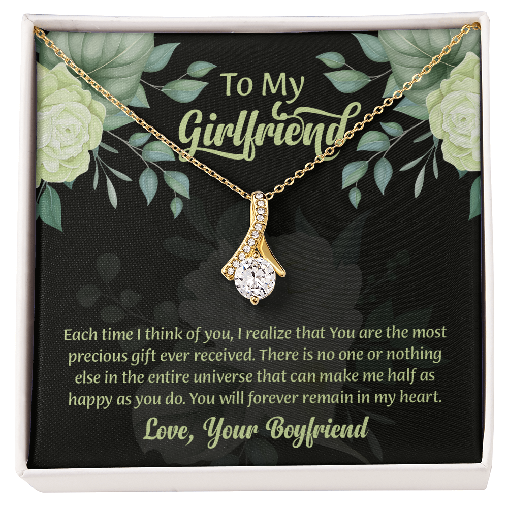 To My Girlfriend Alluring Beauty Necklace, Gift for Girlfriend, Anniversary Gift for Girlfriend, Girlfriend Birthday Gift