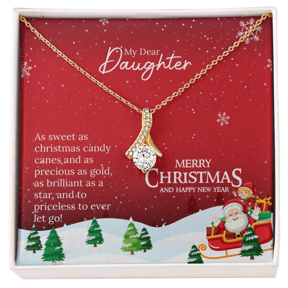 UNIDAZE My Dear Daughter Alluring Beauty Message Card Necklace, Daughter Christmas Gift, Mother Daughter Gift, Gift For Daughter ShineOn Fulfillment C30084TG C30084TY PB23-WOOD PT-4363 TNM-1 USER-188348