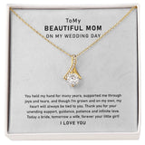 UNIDAZE To My Mom On My Wedding Day, Mother Of Bride Necklace, To My Mom Necklace, Mother Of Bride Gift, Mother Of The Bride Necklace, To My Mom ShineOn Fulfillment C30084TG C30084TY PB23-WOOD PT-4363 TNM-1 USER-188348