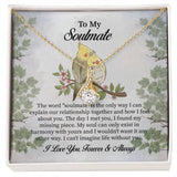 UNIDAZE To My Soulmate Necklace Gift for Wife From Husband Romantic Valentine Jewelry For Wife Anniversary Gift Fiancée Birthday Present Girlfriend ShineOn Fulfillment C30084TG C30084TR PB23-WOOD PT-4363 TNM-1 USER-188348