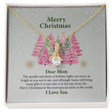 UNIDAZE Christmas Gift Necklace For Mom, Gift For Mom, Merry Christmas Mom Necklace, Mother Christmas Necklace With Message Card, Mom Gift ShineOn Fulfillment C30084TG C30084TR PB23-WOOD PT-4363 TNM-1 USER-188348