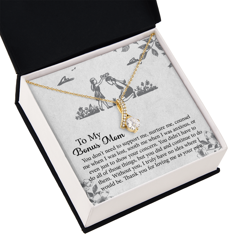 To my Bonus Mom Gift, Meaningful Second Mom Necklace, Mothers Day Necklace For Step Mom, Wedding Second Mom Present