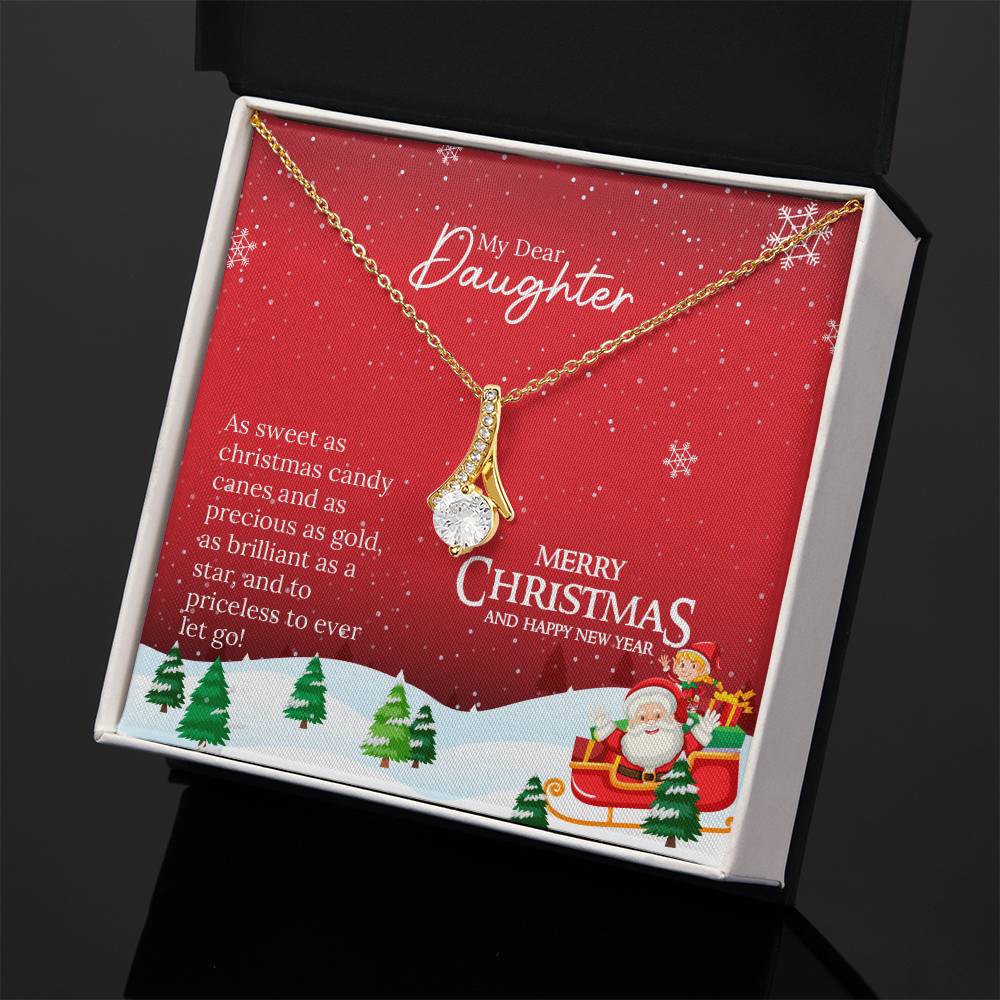 UNIDAZE My Dear Daughter Alluring Beauty Message Card Necklace, Daughter Christmas Gift, Mother Daughter Gift, Gift For Daughter ShineOn Fulfillment C30084TG C30084TY PB23-WOOD PT-4363 TNM-1 USER-188348