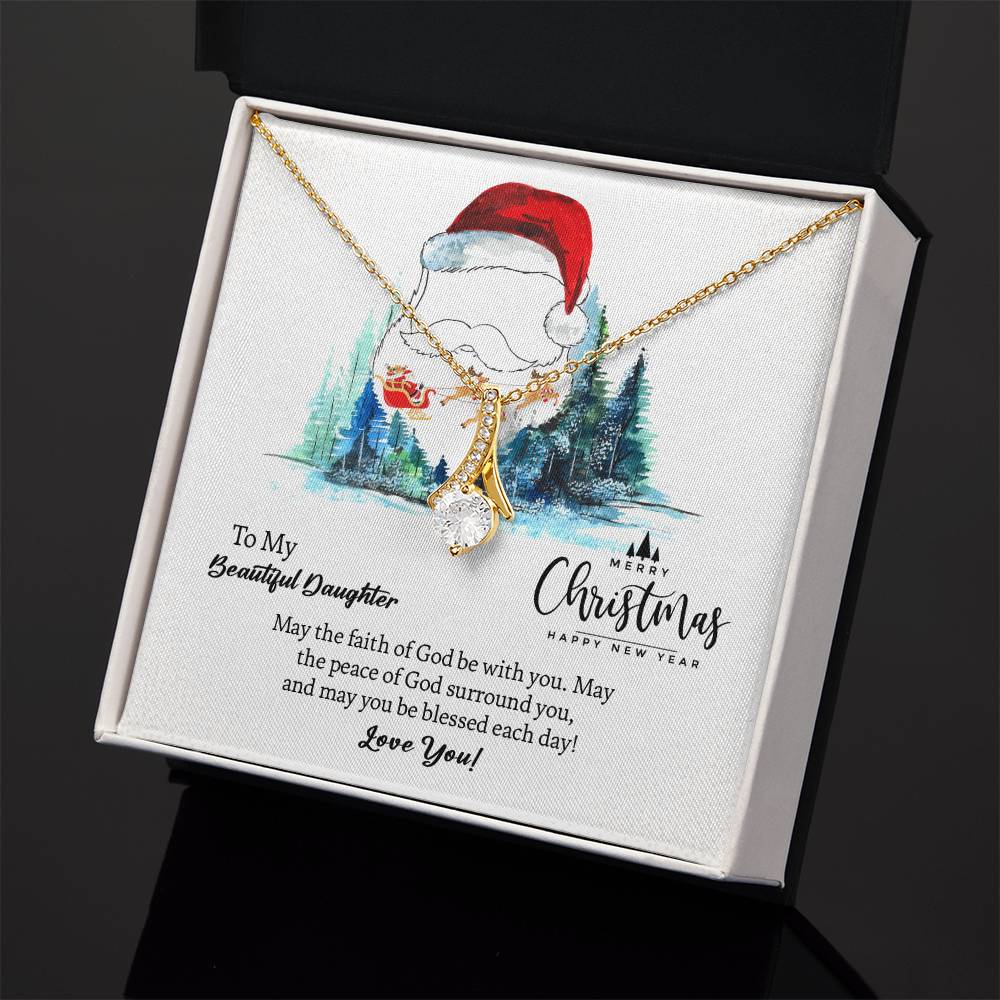 UNIDAZE My Beautiful Daughter Alluring Beauty Necklace, Gift For Daughter, Mother Daughter Gift, Gift From Dad, Daughter Christmas Gift ShineOn Fulfillment C30084TG C30084TY PB23-WOOD PT-4363 TNM-1 USER-188348