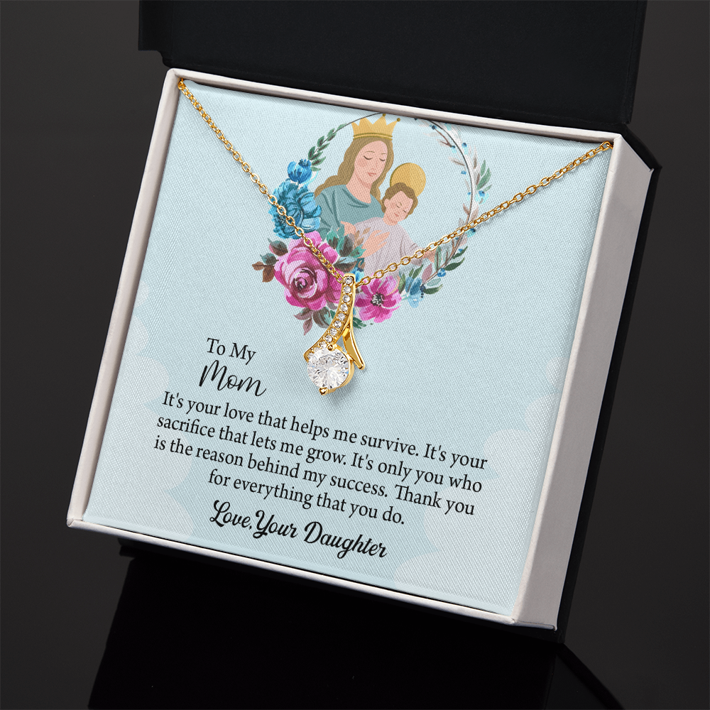 To My Mom Gift Alluring Beauty Necklace, Mothers Day Necklace, Birthday Gift From Daughter, Gift For Mom