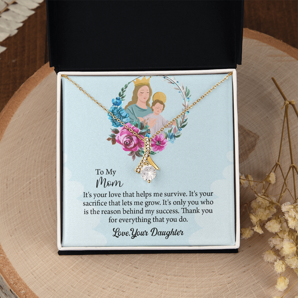 To My Mom Gift Alluring Beauty Necklace, Mothers Day Necklace, Birthday Gift From Daughter, Gift For Mom