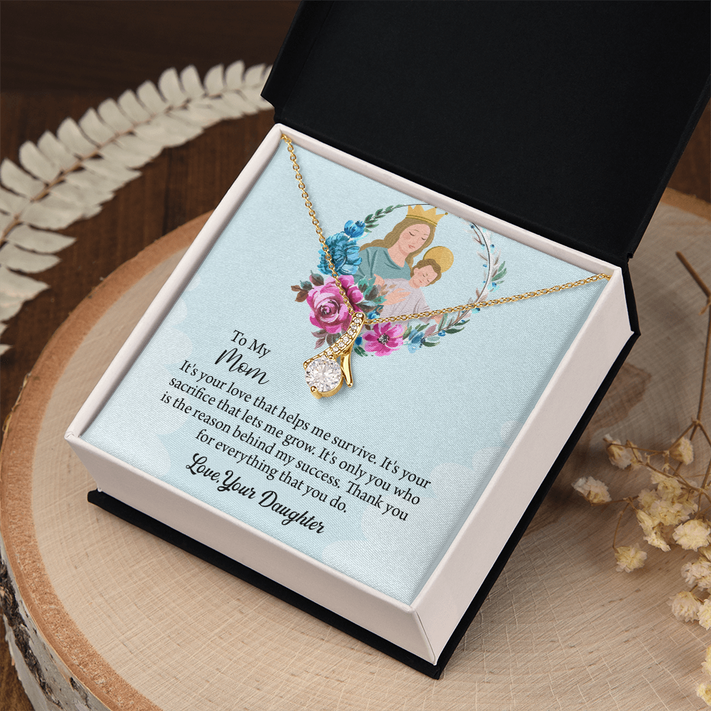 To My Mom Gift Alluring Beauty Necklace, Mothers Day Necklace, Birthday Gift From Daughter, Gift For Mom