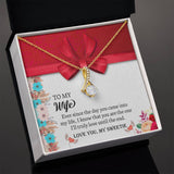 To My Wife Alluring Beauty necklace, Necklace Gift for Wife, Anniversary Gift for Wife, Wife Birthday Gift