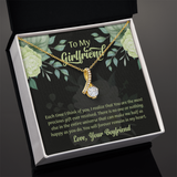 To My Girlfriend Alluring Beauty Necklace, Gift for Girlfriend, Anniversary Gift for Girlfriend, Girlfriend Birthday Gift