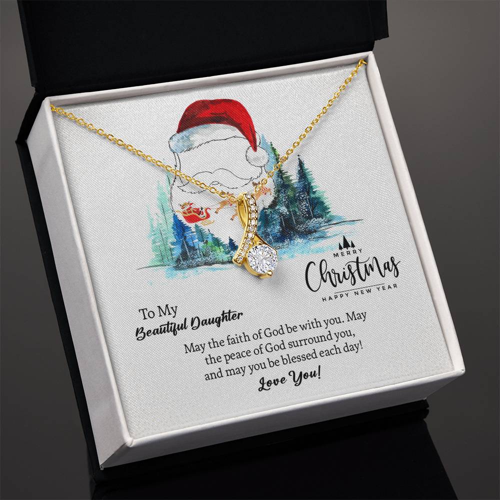 UNIDAZE My Beautiful Daughter Alluring Beauty Necklace, Gift For Daughter, Mother Daughter Gift, Gift From Dad, Daughter Christmas Gift ShineOn Fulfillment C30084TG C30084TY PB23-WOOD PT-4363 TNM-1 USER-188348