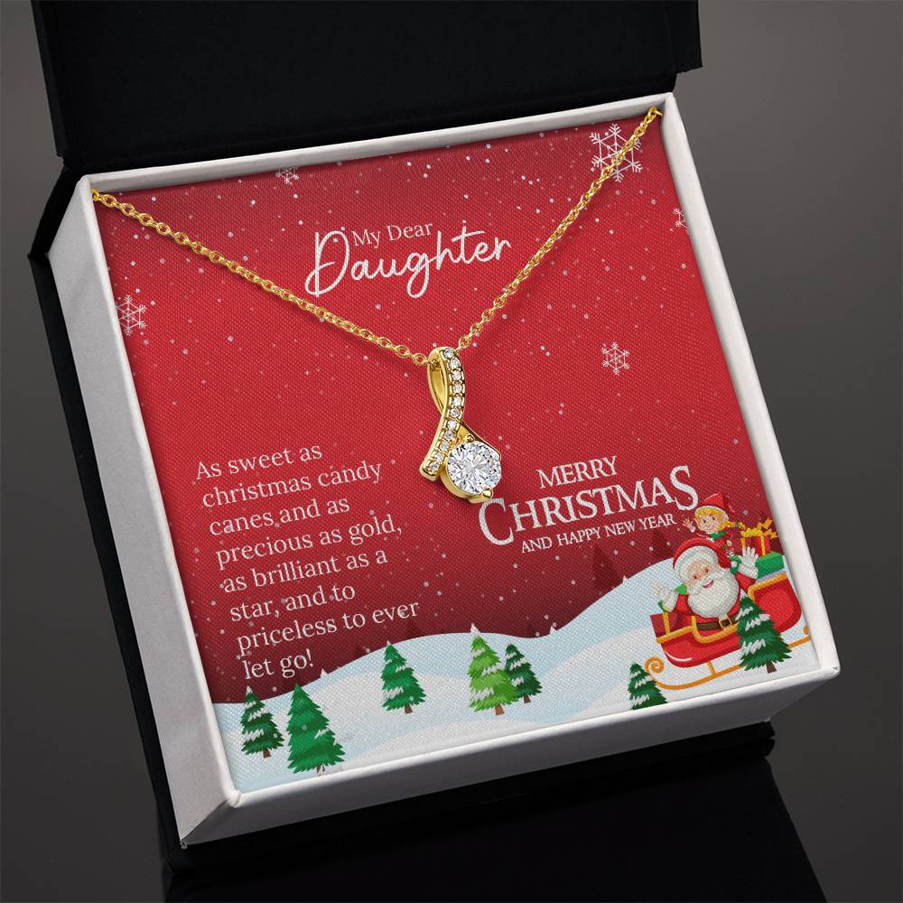 UNIDAZE My Dear Daughter Alluring Beauty Message Card Necklace, Daughter Christmas Gift, Mother Daughter Gift, Gift For Daughter ShineOn Fulfillment C30084TG C30084TY PB23-WOOD PT-4363 TNM-1 USER-188348