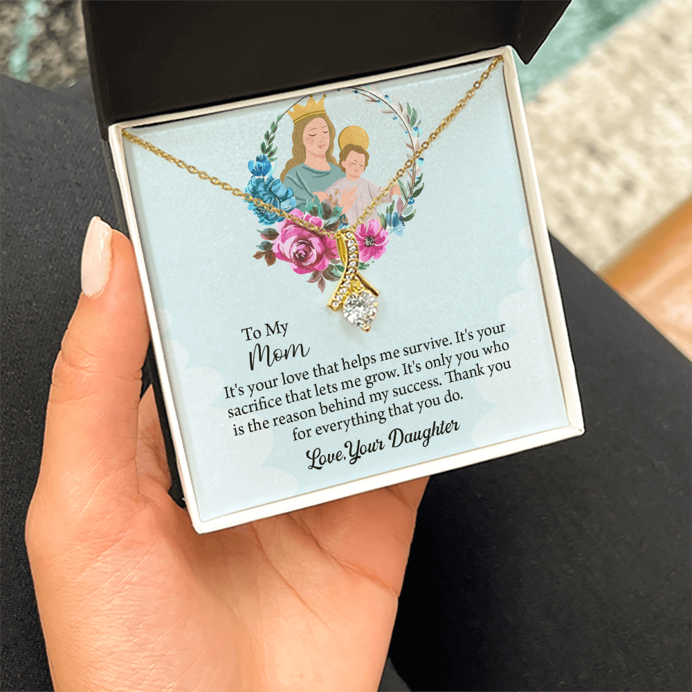 To My Mom Gift Alluring Beauty Necklace, Mothers Day Necklace, Birthday Gift From Daughter, Gift For Mom