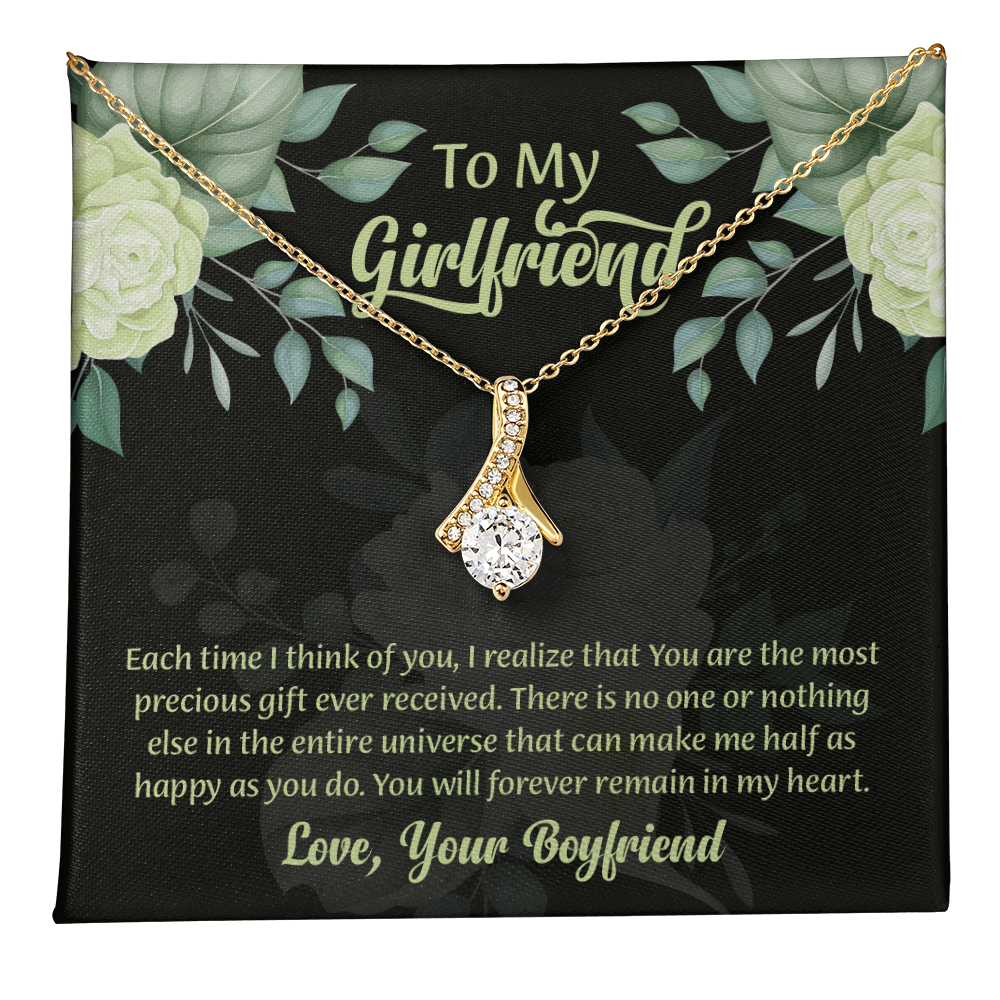 To My Girlfriend Alluring Beauty Necklace, Gift for Girlfriend, Anniversary Gift for Girlfriend, Girlfriend Birthday Gift