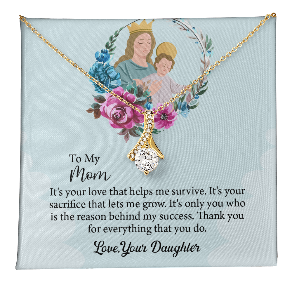 To My Mom Gift Alluring Beauty Necklace, Mothers Day Necklace, Birthday Gift From Daughter, Gift For Mom