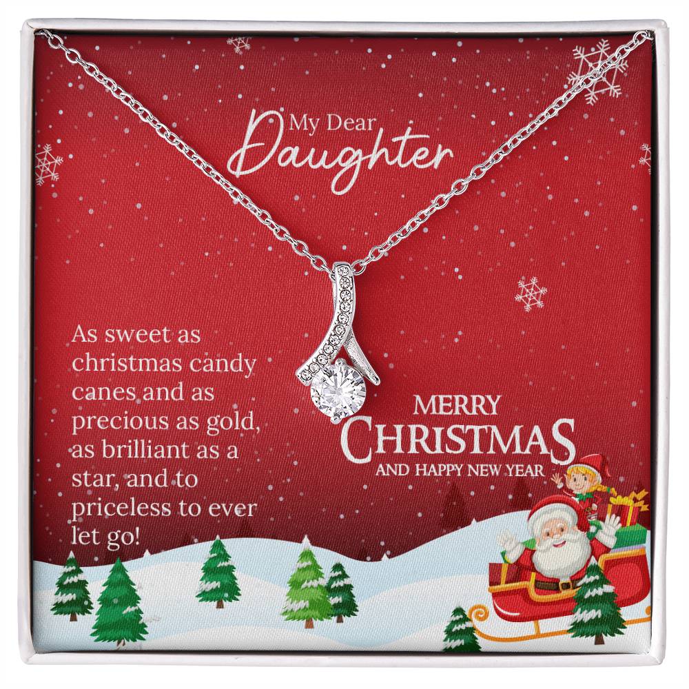 UNIDAZE My Dear Daughter Alluring Beauty Message Card Necklace, Daughter Christmas Gift, Mother Daughter Gift, Gift For Daughter ShineOn Fulfillment C30084TG C30084TY PB23-WOOD PT-4363 TNM-1 USER-188348