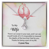 To My Wife Alluring Beauty Necklace, Message Card Jewelry, Anniversary Gift for Wife, Wife Birthday Gift, Mothers Day Gift for Wife