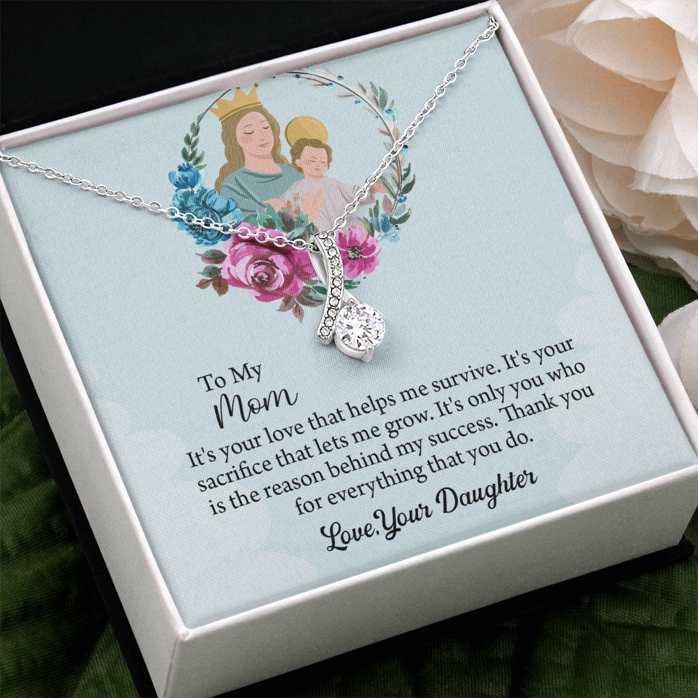 To My Mom Gift Alluring Beauty Necklace, Mothers Day Necklace, Birthday Gift From Daughter, Gift For Mom