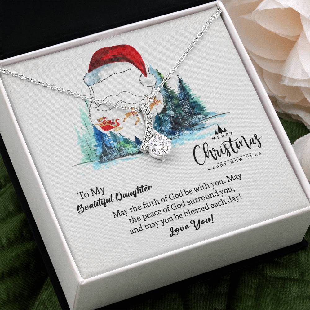 UNIDAZE My Beautiful Daughter Alluring Beauty Necklace, Gift For Daughter, Mother Daughter Gift, Gift From Dad, Daughter Christmas Gift ShineOn Fulfillment C30084TG C30084TY PB23-WOOD PT-4363 TNM-1 USER-188348