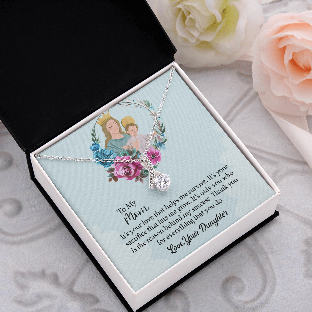 To My Mom Gift Alluring Beauty Necklace, Mothers Day Necklace, Birthday Gift From Daughter, Gift For Mom