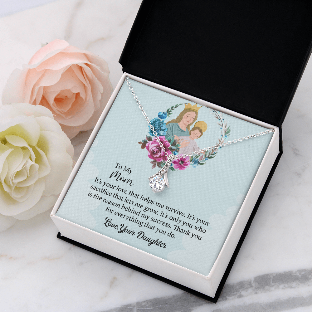 To My Mom Gift Alluring Beauty Necklace, Mothers Day Necklace, Birthday Gift From Daughter, Gift For Mom