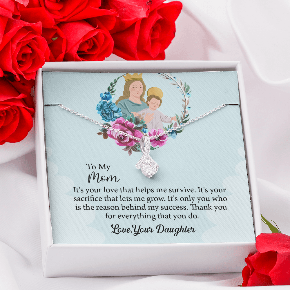 To My Mom Gift Alluring Beauty Necklace, Mothers Day Necklace, Birthday Gift From Daughter, Gift For Mom