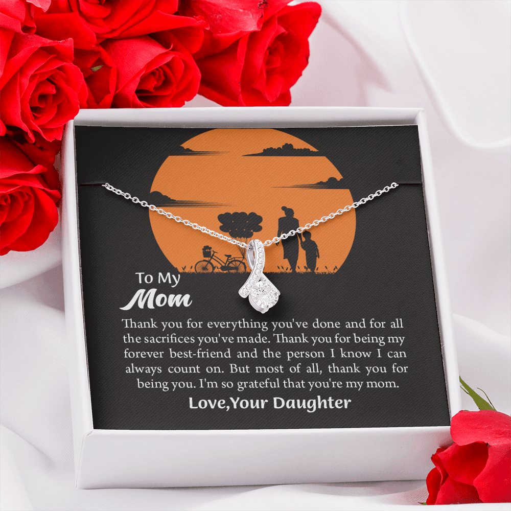 Gift For Mom, Mom from Daughter Alluring Beauty Necklace Gift,  Mothers Day Gift,  Birthday Gift