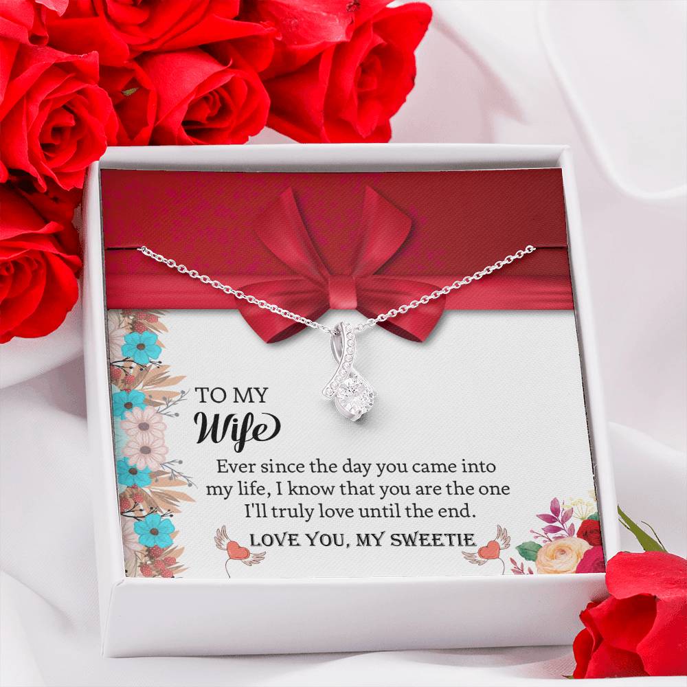 To My Wife Alluring Beauty necklace, Necklace Gift for Wife, Anniversary Gift for Wife, Wife Birthday Gift