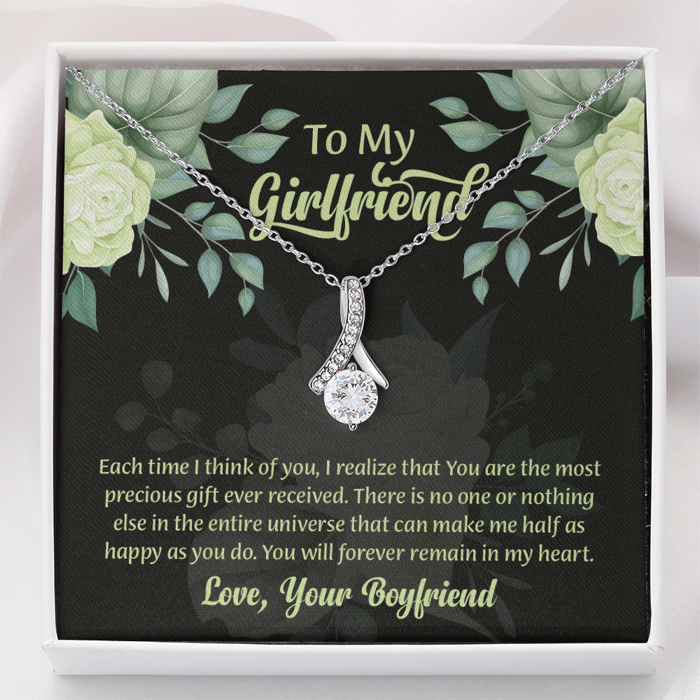 To My Girlfriend Alluring Beauty Necklace, Gift for Girlfriend, Anniversary Gift for Girlfriend, Girlfriend Birthday Gift