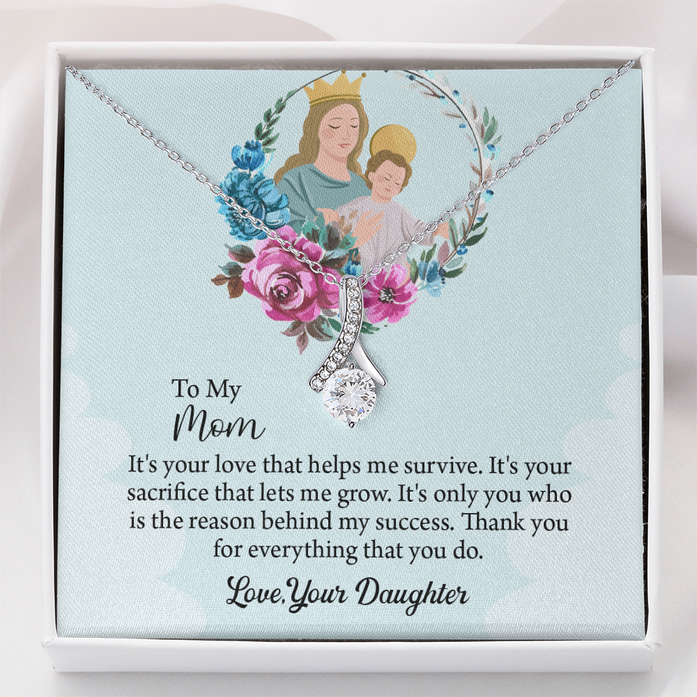 To My Mom Gift Alluring Beauty Necklace, Mothers Day Necklace, Birthday Gift From Daughter, Gift For Mom
