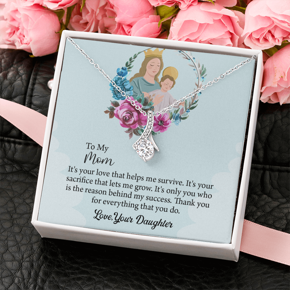 To My Mom Gift Alluring Beauty Necklace, Mothers Day Necklace, Birthday Gift From Daughter, Gift For Mom