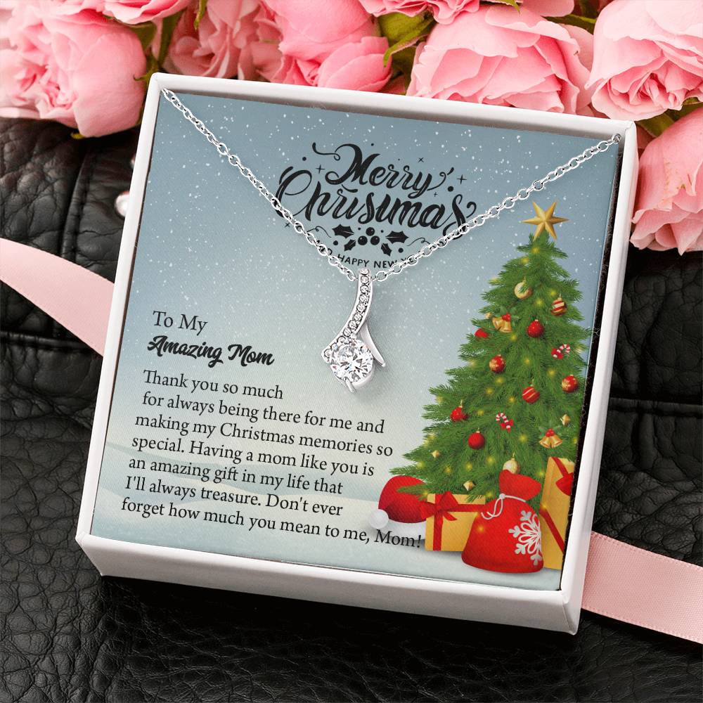 UNIDAZE To My Mom, Christmas Gift For Mom, Gift for Mom, Christmas Gift, Gift for her, Mom Gift, Jewelry Necklace Gift, Necklace with Message Card ShineOn Fulfillment C30084TG C30084TY PB23-WOOD PT-4363 TNM-1 USER-188348