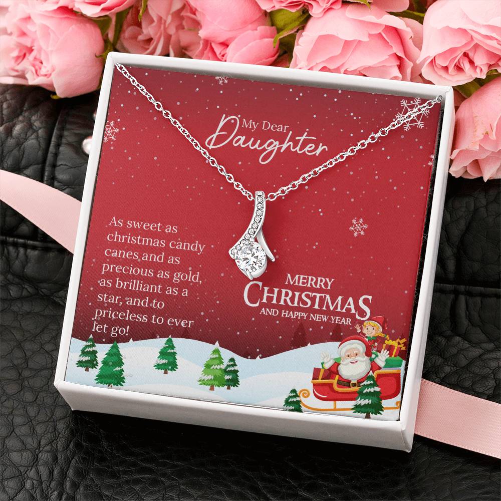 UNIDAZE My Dear Daughter Alluring Beauty Message Card Necklace, Daughter Christmas Gift, Mother Daughter Gift, Gift For Daughter ShineOn Fulfillment C30084TG C30084TY PB23-WOOD PT-4363 TNM-1 USER-188348