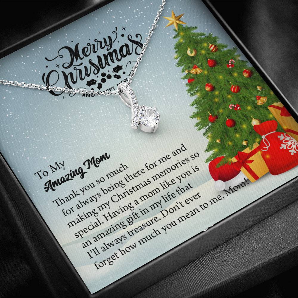 UNIDAZE To My Mom, Christmas Gift For Mom, Gift for Mom, Christmas Gift, Gift for her, Mom Gift, Jewelry Necklace Gift, Necklace with Message Card ShineOn Fulfillment C30084TG C30084TY PB23-WOOD PT-4363 TNM-1 USER-188348