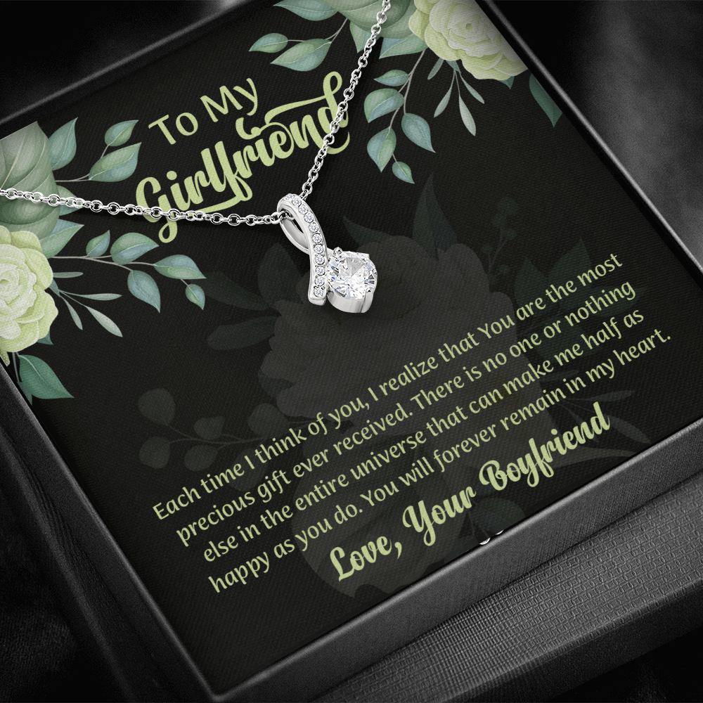 To My Girlfriend Alluring Beauty Necklace, Gift for Girlfriend, Anniversary Gift for Girlfriend, Girlfriend Birthday Gift