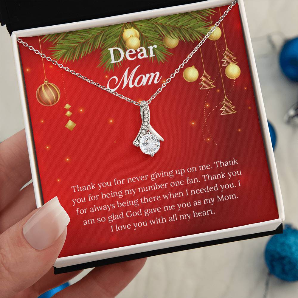 UNIDAZE Christmas Gift For Mom, To My Mom, Gift for Mom, Christmas Gift, Gift for her, Mom Gift, Jewelry Necklace Gift, Necklace with Message Card ShineOn Fulfillment C30084TG C30084TY PB23-WOOD PT-4363 TNM-1 USER-188348