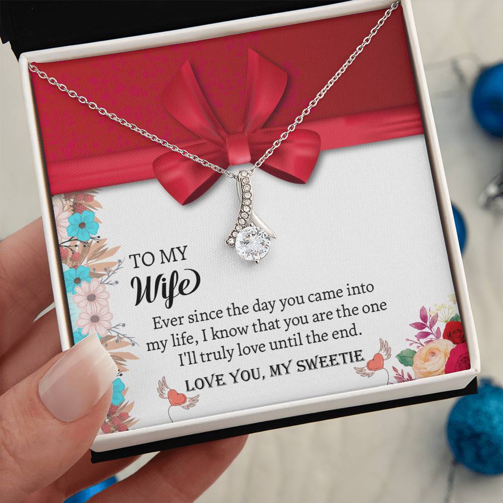 To My Wife Alluring Beauty necklace, Necklace Gift for Wife, Anniversary Gift for Wife, Wife Birthday Gift