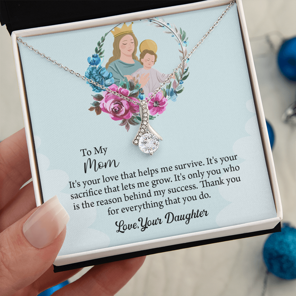 To My Mom Gift Alluring Beauty Necklace, Mothers Day Necklace, Birthday Gift From Daughter, Gift For Mom