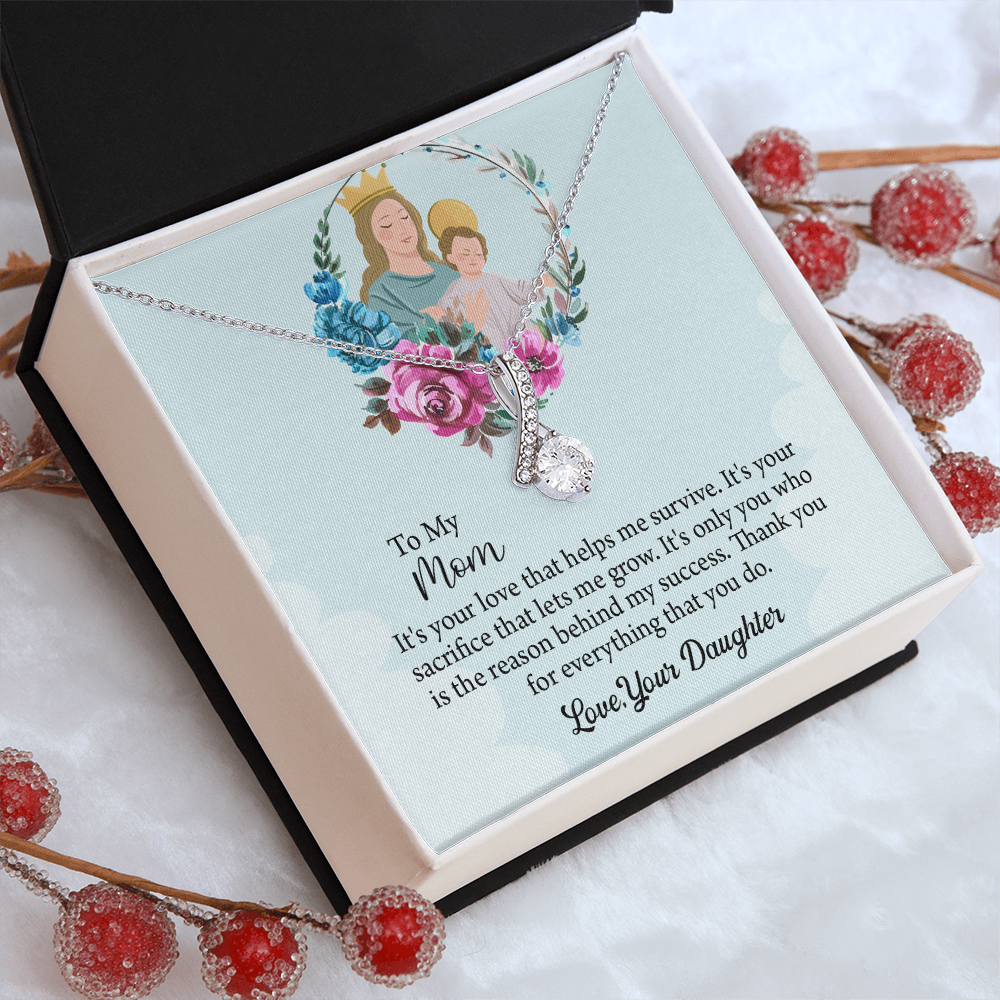 To My Mom Gift Alluring Beauty Necklace, Mothers Day Necklace, Birthday Gift From Daughter, Gift For Mom