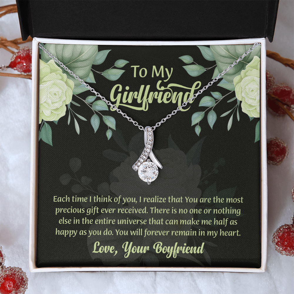 To My Girlfriend Alluring Beauty Necklace, Gift for Girlfriend, Anniversary Gift for Girlfriend, Girlfriend Birthday Gift